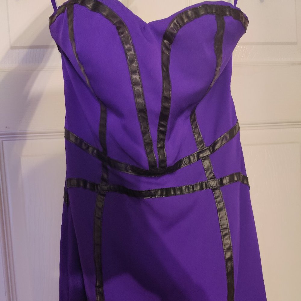 Bebe Purple Strapless Short Dress Size 6P